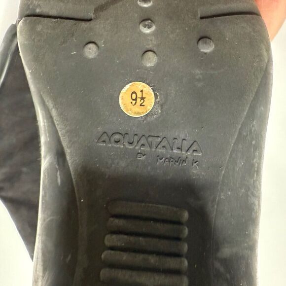 Aquatalia Marvin K Women’s 9.5 Black Boots Ankle Bootie Square Toe Suede Leather - Picture 10 of 13